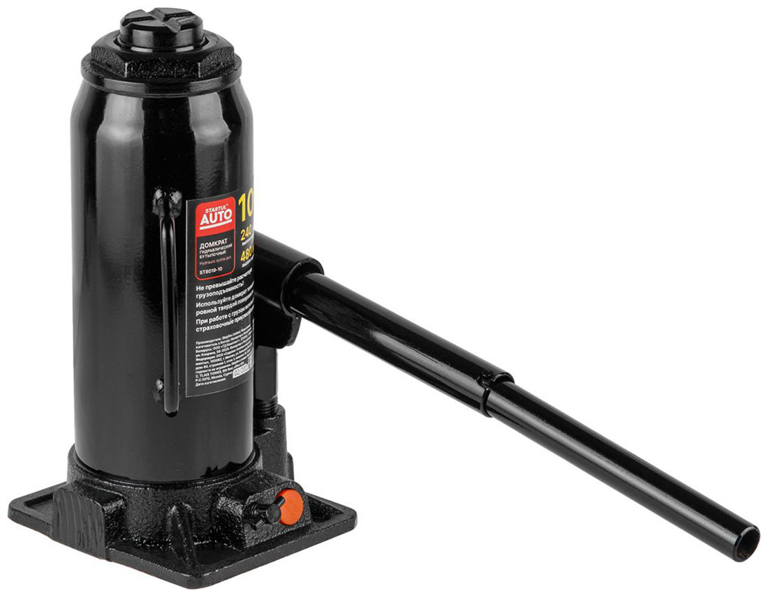 

Домкрат гидравлический бутылочный Startul 10 т, 240-480 мм, AUTO ST8019-10, Черный
