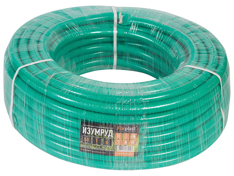 Изображение товара Шланг ПВХ ForPlast Изумруд, армированный, 1", 50 м (005252)