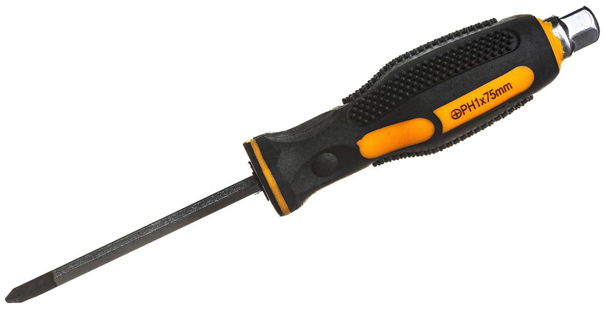 Изображение товара Отвертка ударная Park PH1х7.5 cм, крестовая с упором под гаечный ключ (008419)