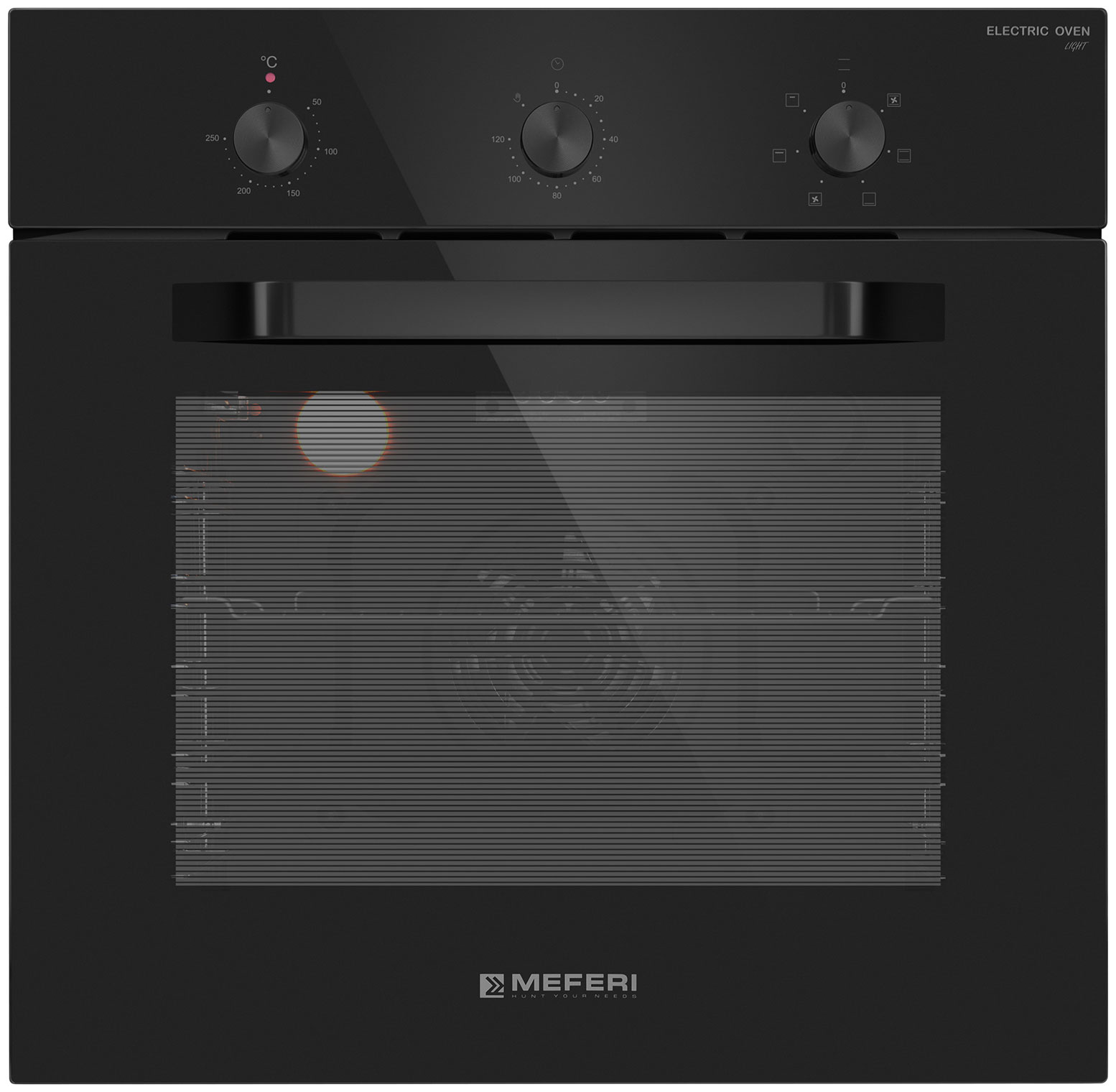 Изображение товара Электрический духовой шкаф Meferi MEO606BK LIGHT черный