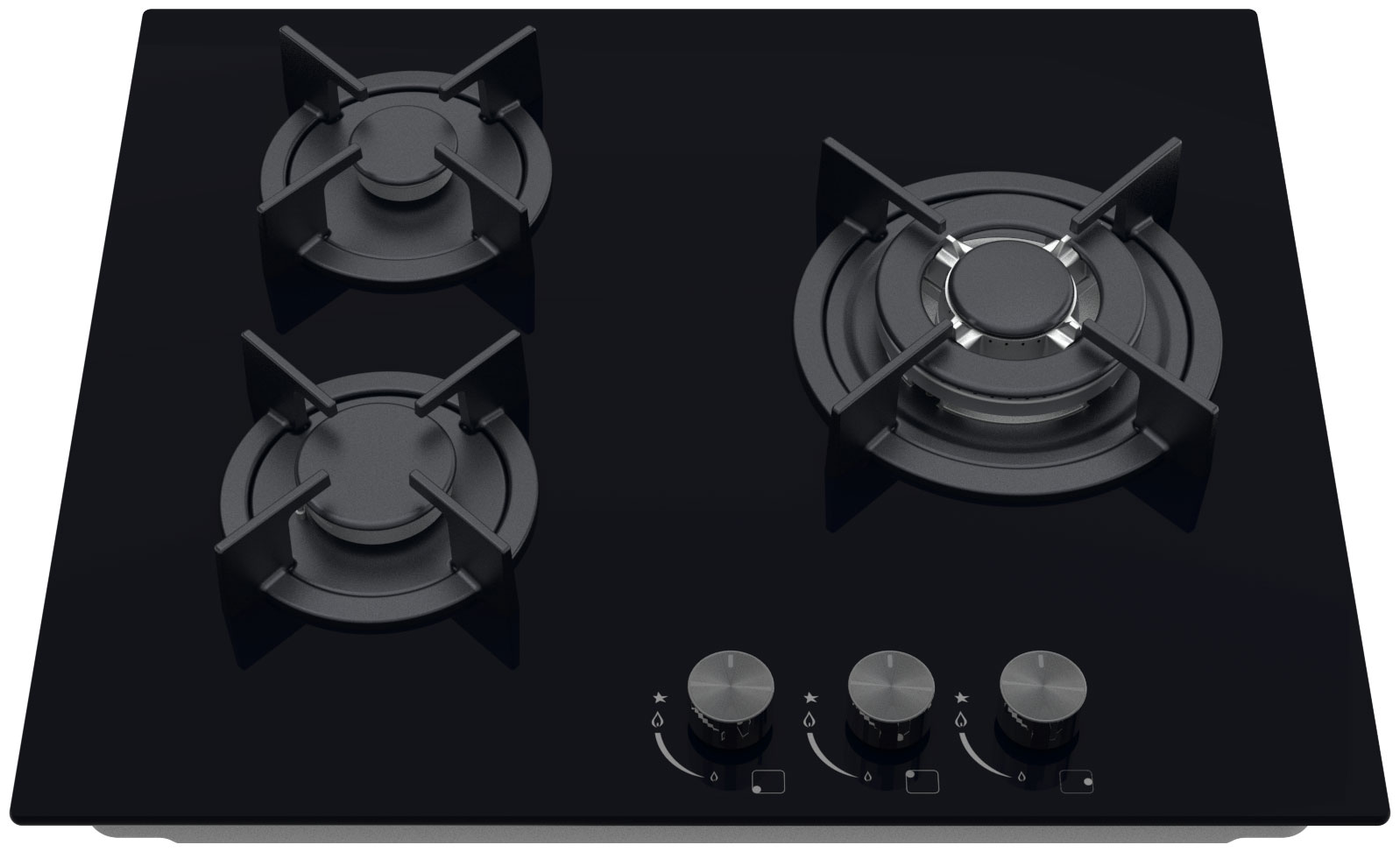 

Газовая варочная панель Weissgauff HGG 631 BG, Черный