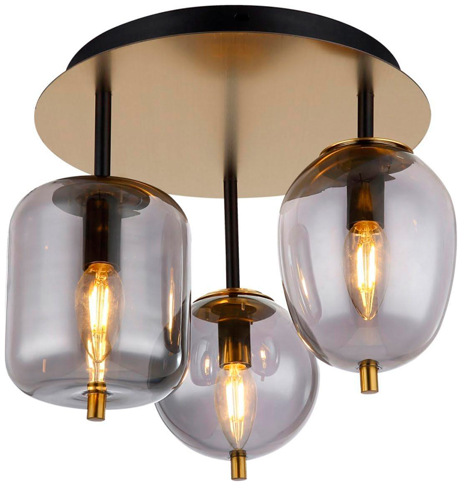 Изображение товара Люстра потолочная Lussole LOFT LSP-8730 стиль лофт бронза стекло дымчатое для кухни