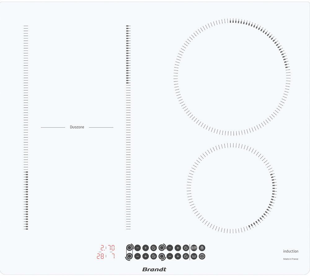 

Электрическая варочная панель Brandt BPI164DUW, Белый