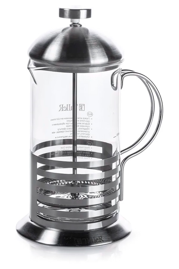 Изображение товара Френч-пресс Грегори TR-32303 600 мл из нержавеющей стали и боросиликатного стекла