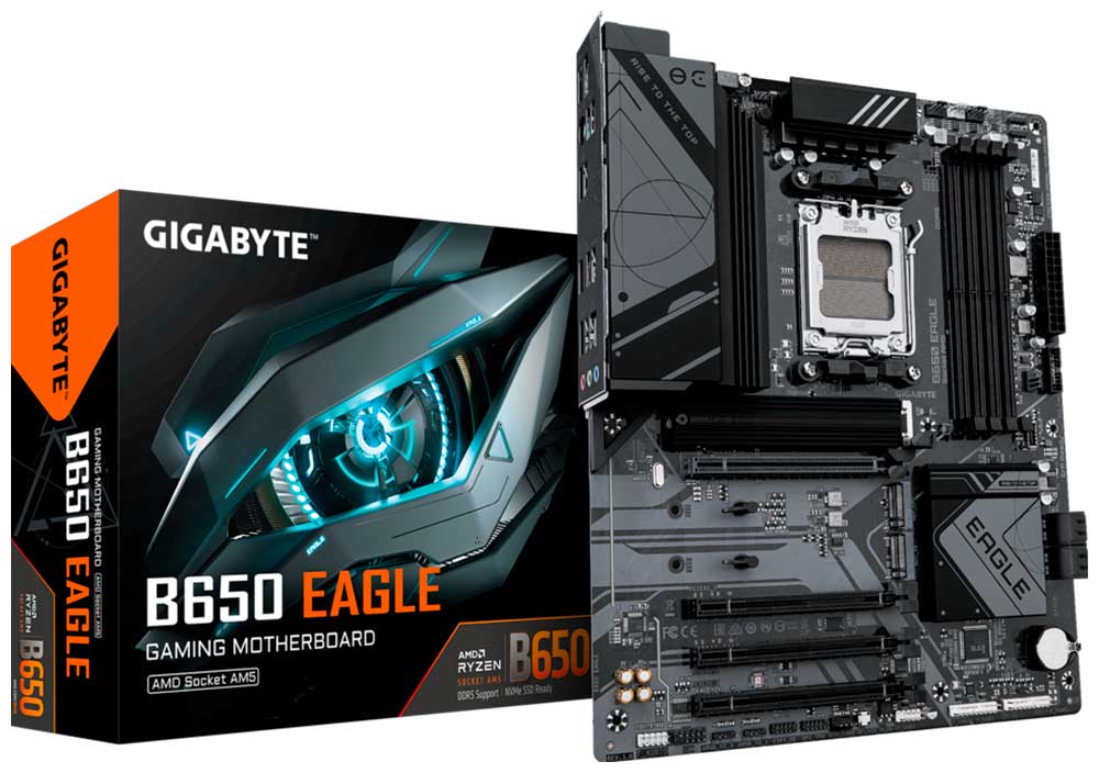 Изображение товара Материнская плата Gigabyte B650 EAGLE (AM5 ATX) DDR5 PCIe 5.0 7.1 Sound