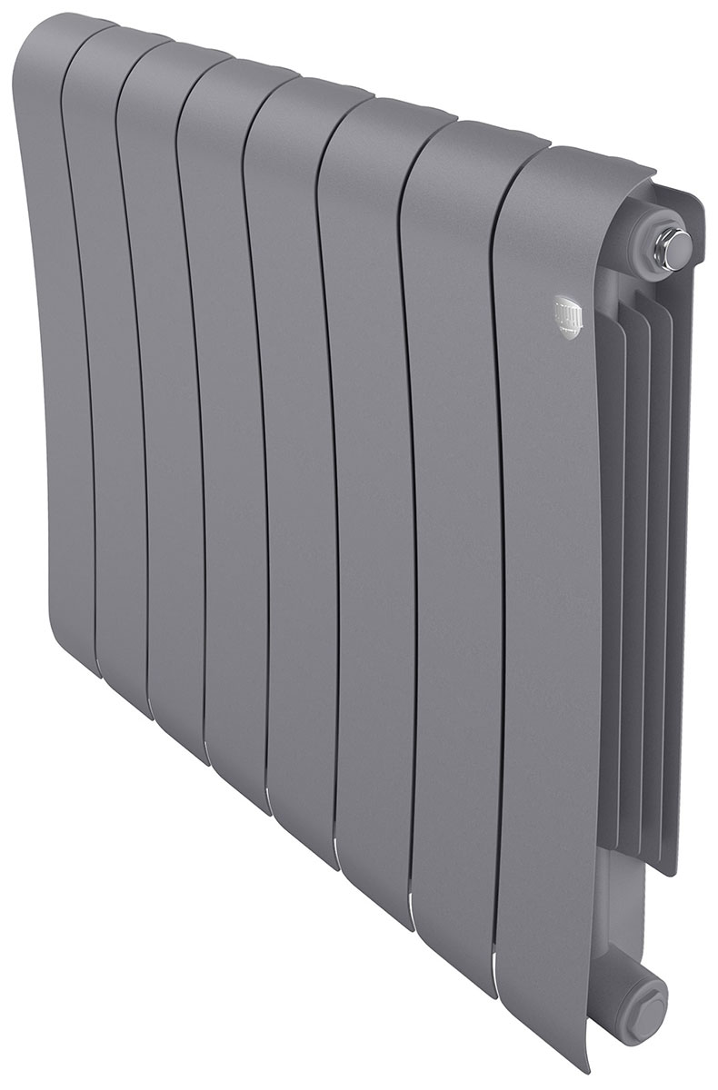 

Радиатор биметаллический Royal Thermo Infinity 500 Silver Satin VR80, 8 секций, Серебристый
