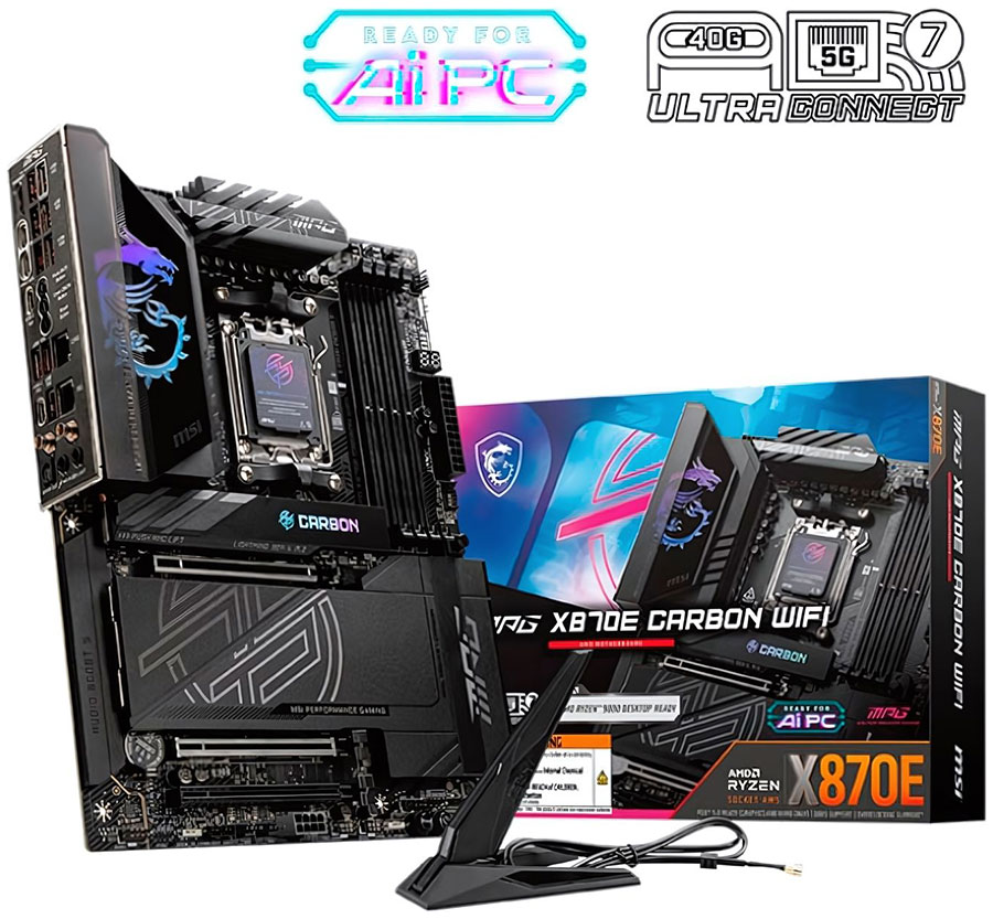 Изображение товара Материнская плата MSI MPG X870E CARBON WIFI (AM5, ATX)