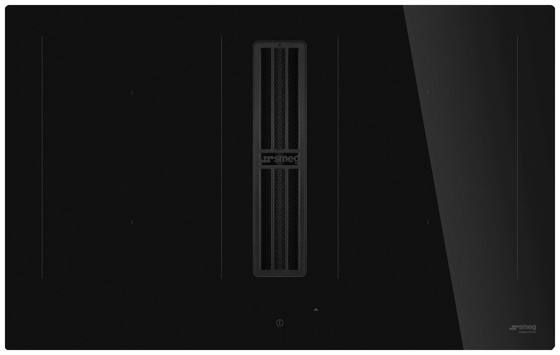 

Индукционная варочная панель со встроенной вытяжкой Smeg HOBD482D2, Черный