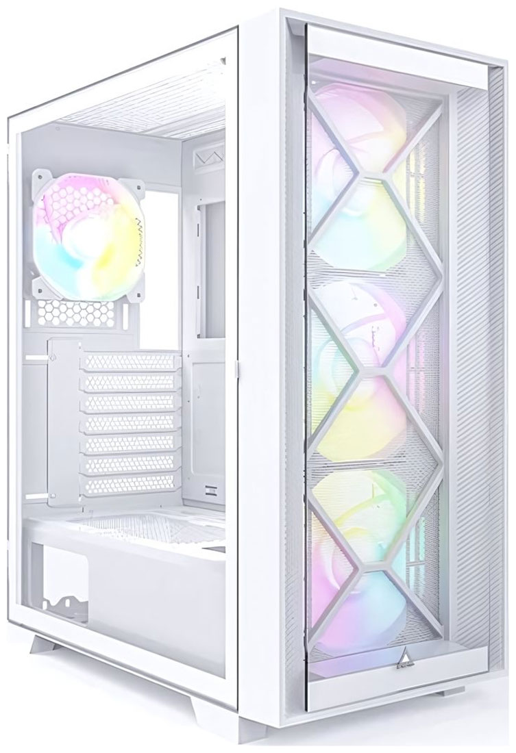 Изображение товара Компьютерный корпус Montech AIR 1000 PREMIUM WH Midi-Tower с стеклом и подсветкой ARGB
