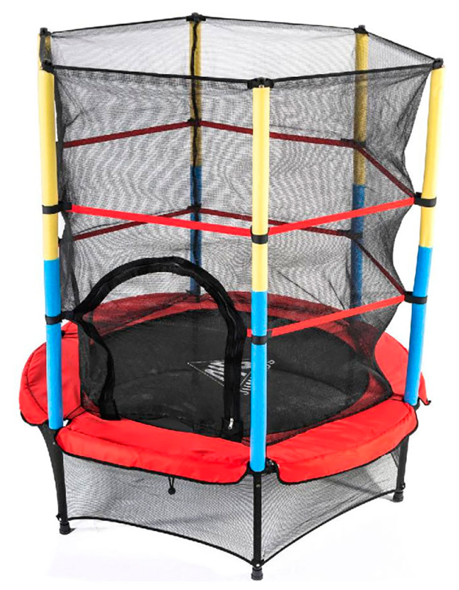 Изображение товара Батут DFC JUMP KIDS 55" красный с желто-синими стойками