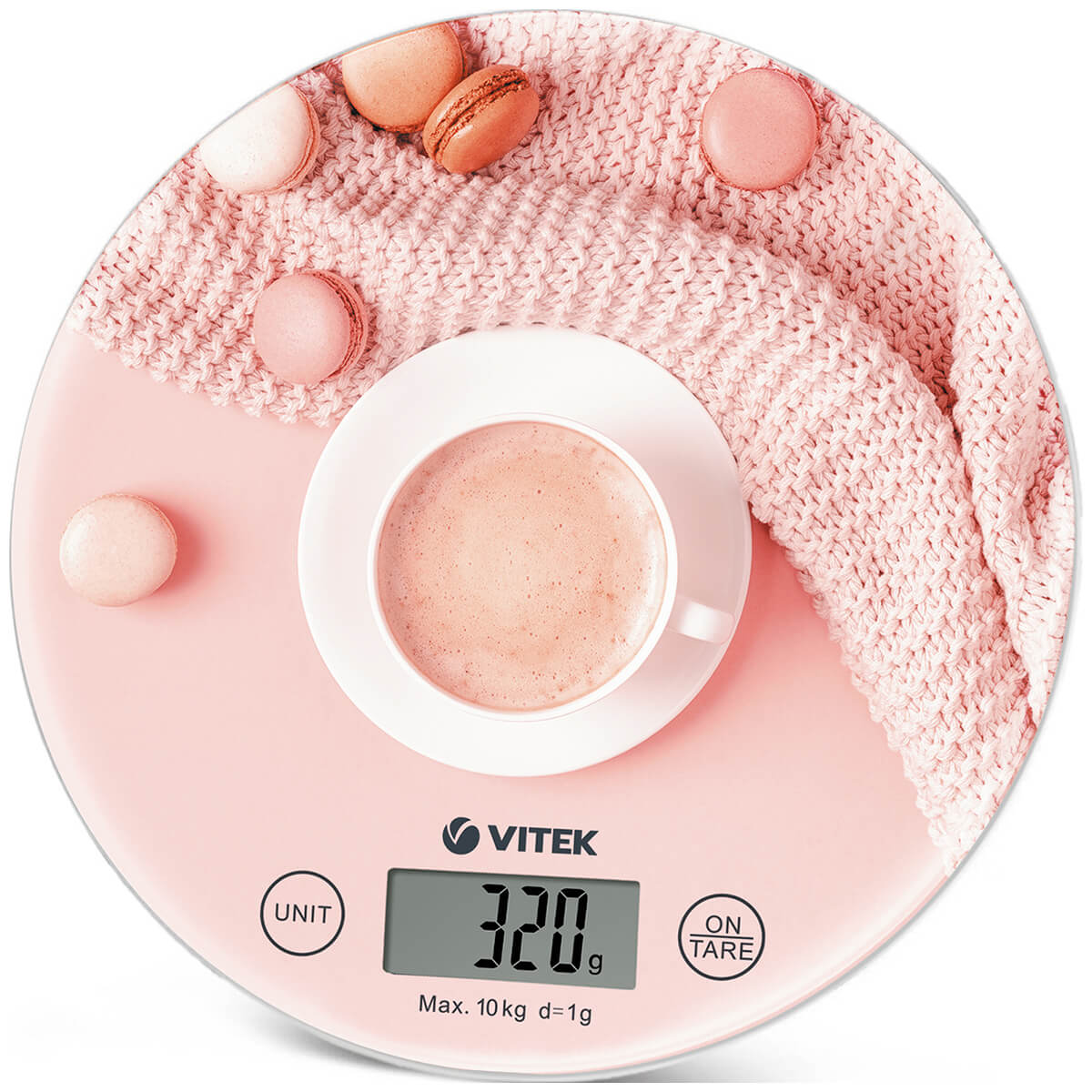 Изображение товара Весы кухонные электронные Vitek VT-8012, макс. вес: 10 кг, рисунок