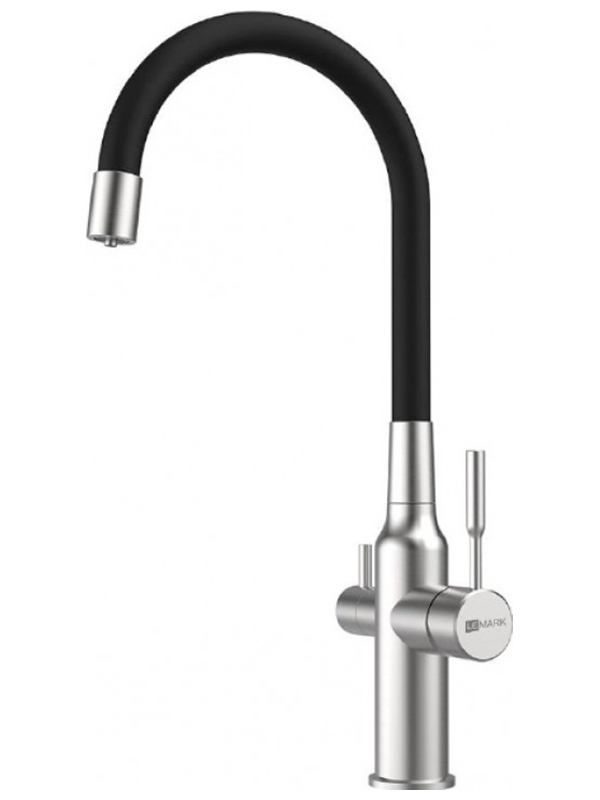 Изображение товара Кухонный смеситель Lemark с гибким изливом и фильтром питьевой воды