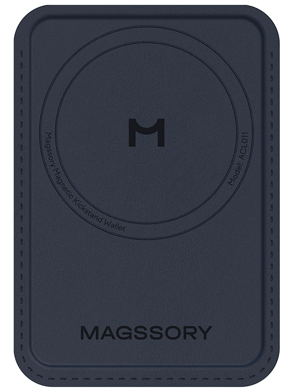 Изображение товара Кошелек-кардхолдер Magssory Duo c подставкой и магнитами, совместимый с MagSafe, blue (ACL011)