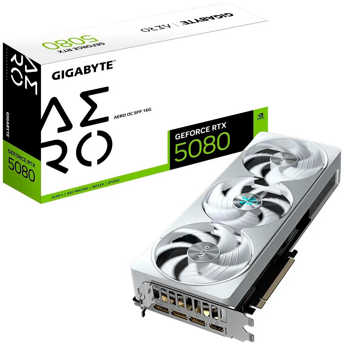 Изображение товара Видеокарта Gigabyte GeForce RTX 5080 AERO OC 16G PCIe GDDR7 4K 3 Ventilátory