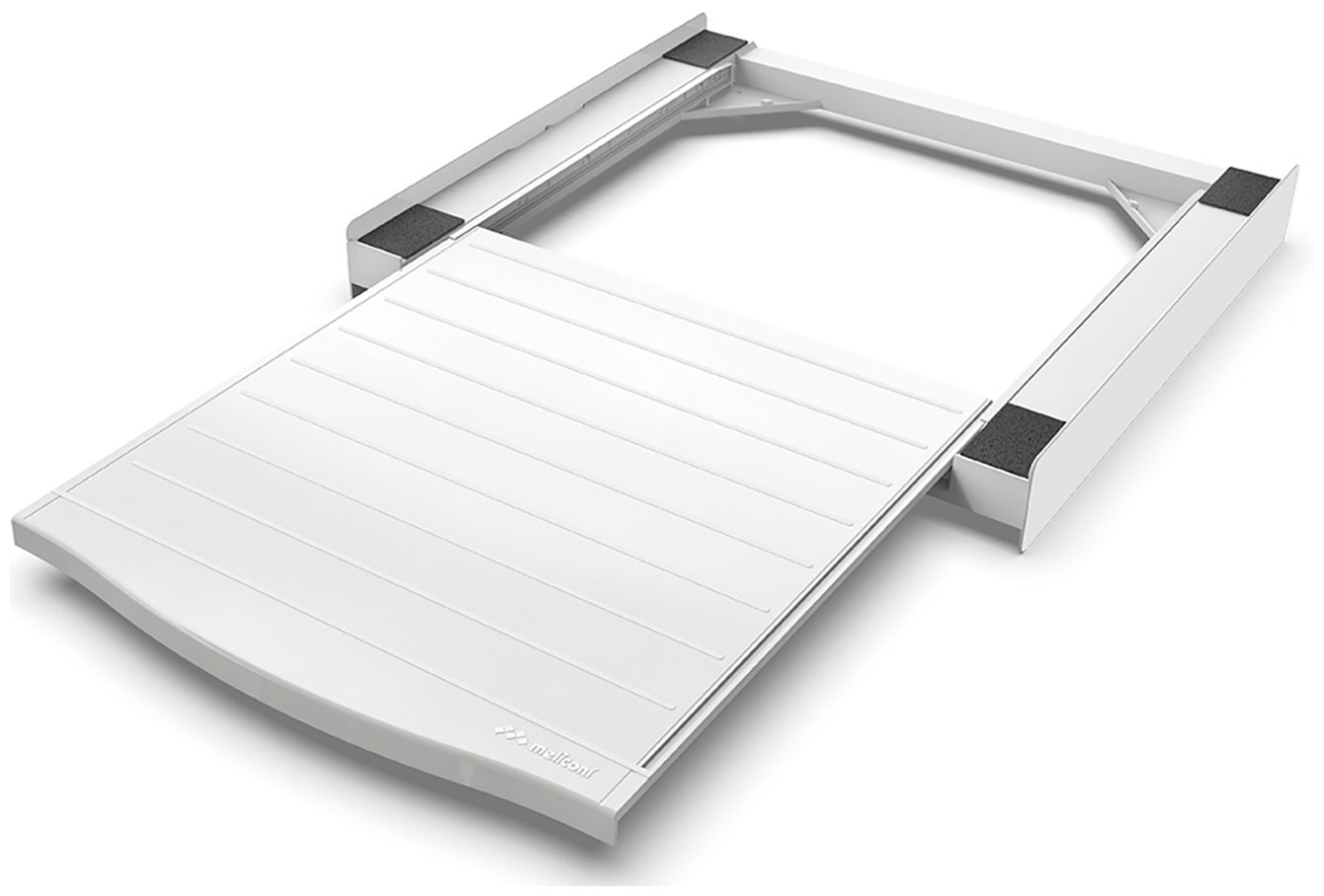 Рама Meliconi Torre Square L60 с выдвижной полкой для установки сушильной машины на стиральную (656118)