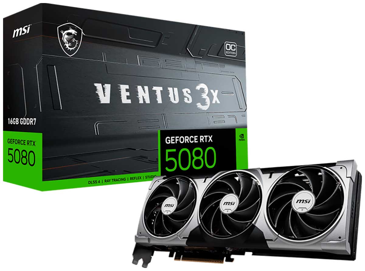 Изображение товара MSI GeForce RTX 5080 16G VENTUS 3X OC игровая видеокарта
