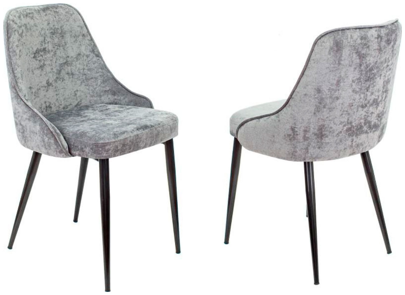 Изображение товара Стул для дома Бюрократ KF-5_2, комплект 2шт, серый, Light 19, металл, черный на ножках (KF-5/LT19_2)