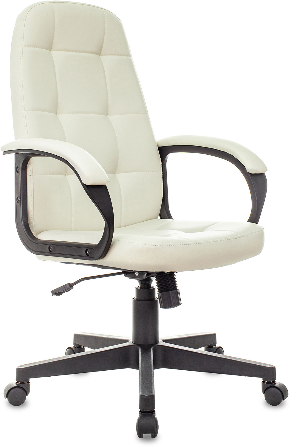 Изображение товара Кресло руководителя Бюрократ CH 002 слоновая кость OR-10 эко.кожа крестов. пластик (CH 002 IVORY)