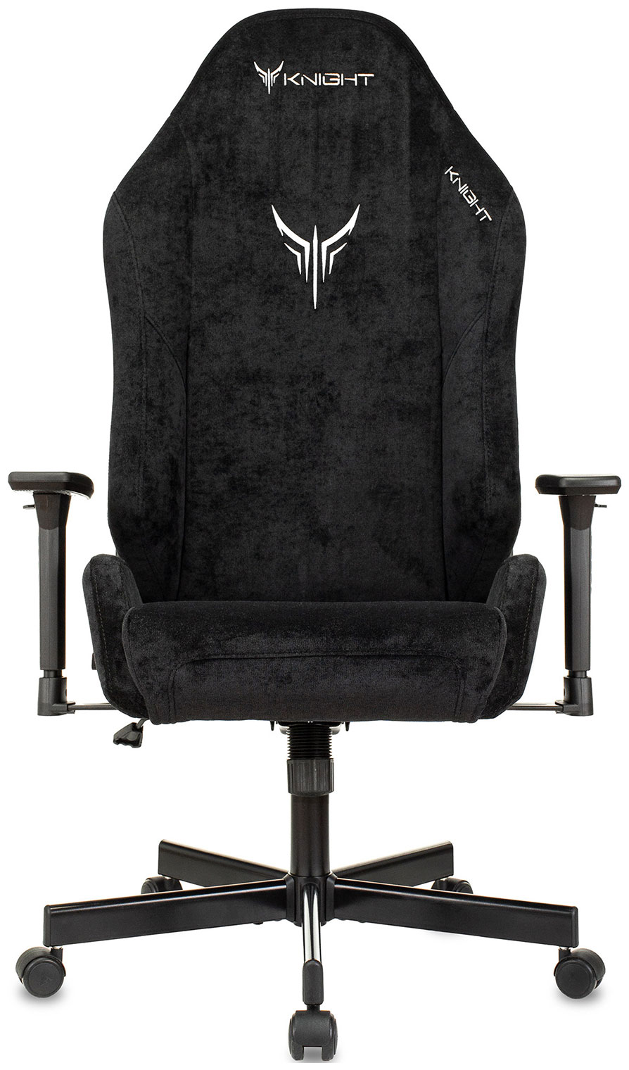 Изображение товара Кресло игровое Knight N1 Fabric черное с подголовником