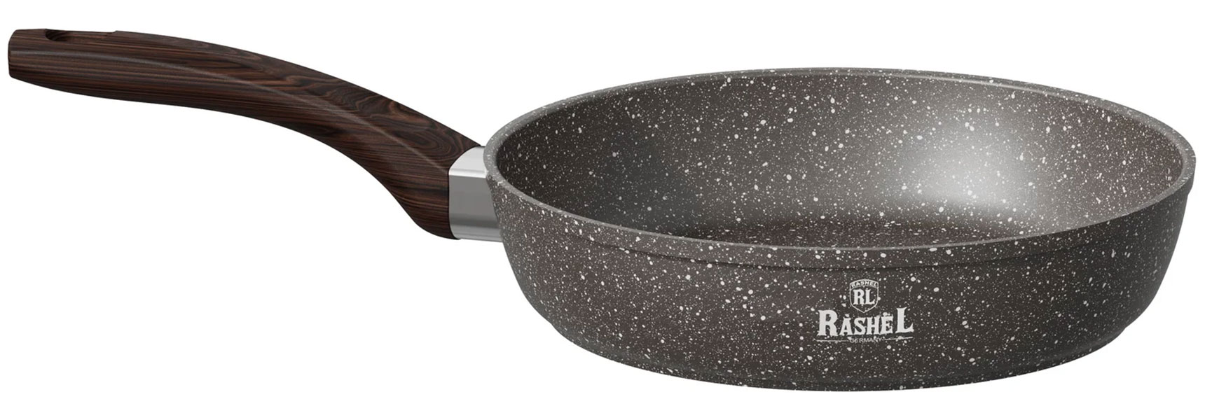Изображение товара Сковорода Rashel R-10622, литая, 22 см, коричневый гранит