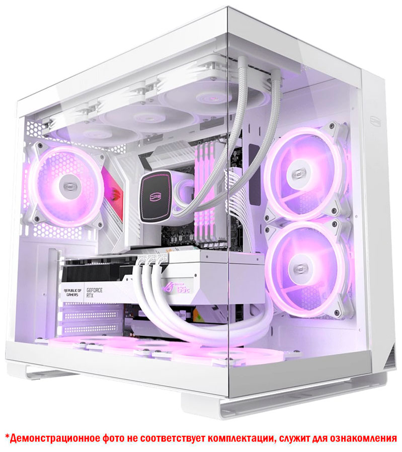 Изображение товара Компьютерный корпус PCCooler C3 T500 ARGB WH белый Midi-Tower с стеклом и подсветкой