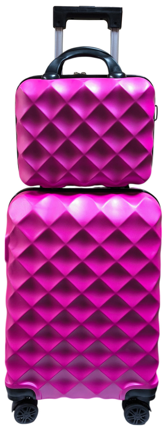 Изображение товара Дорожный набор Lats чемодан 20 дюймов и сумка ручная кладь, фуксия-розовый (729)