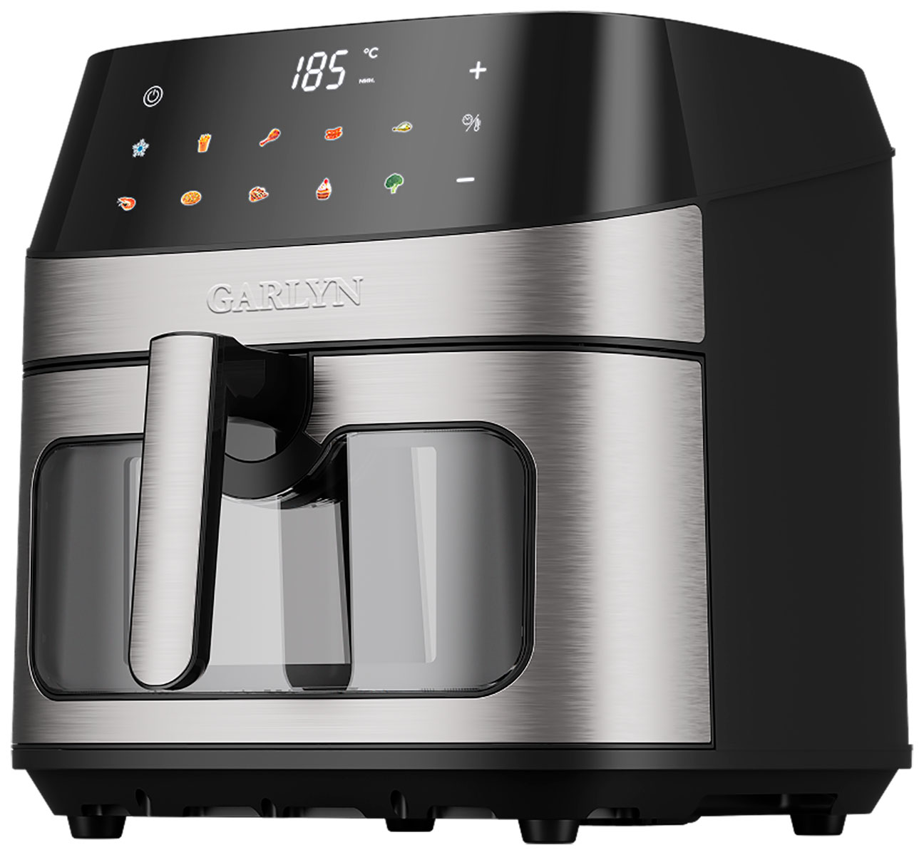 Изображение товара Аэрогриль Garlyn AG-1000 черный с 10 программами и мощностью 2200 Вт