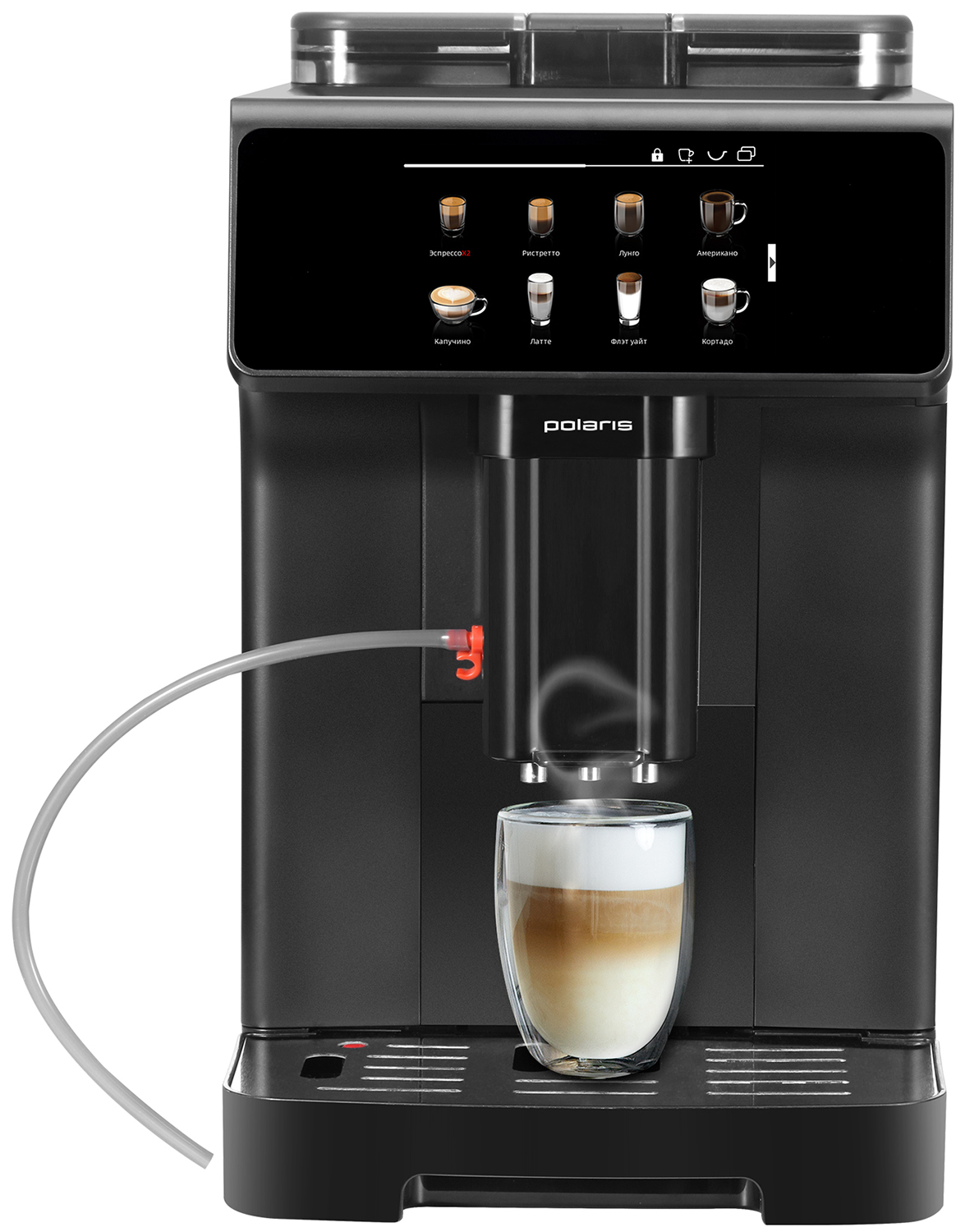 Изображение товара Автоматическая кофемашина Polaris PACM 2071AC черная 14 программ сенсорный дисплей