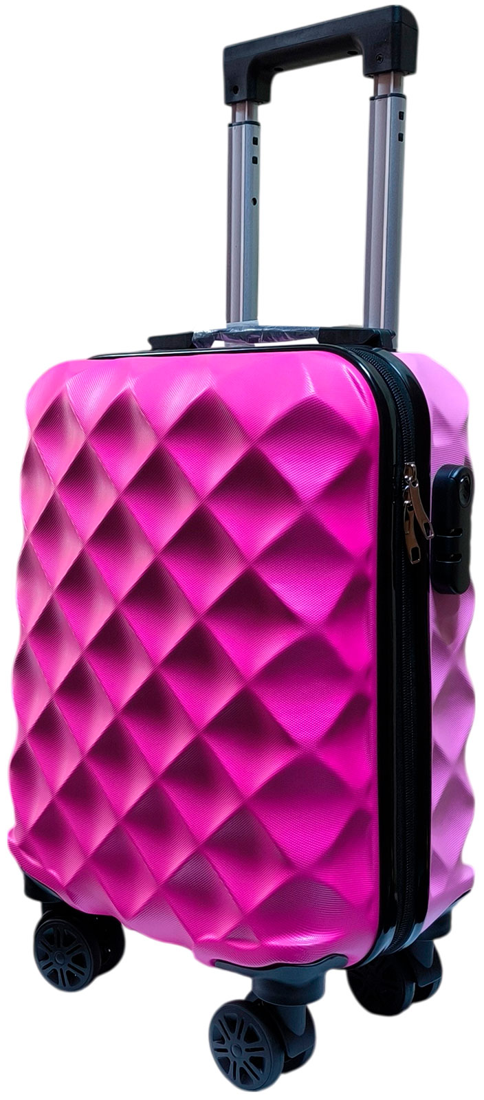 Изображение товара Дорожный чемодан Lats пластиковый, ручная кладь, размера XS (арт.782) фуксия-малиновый