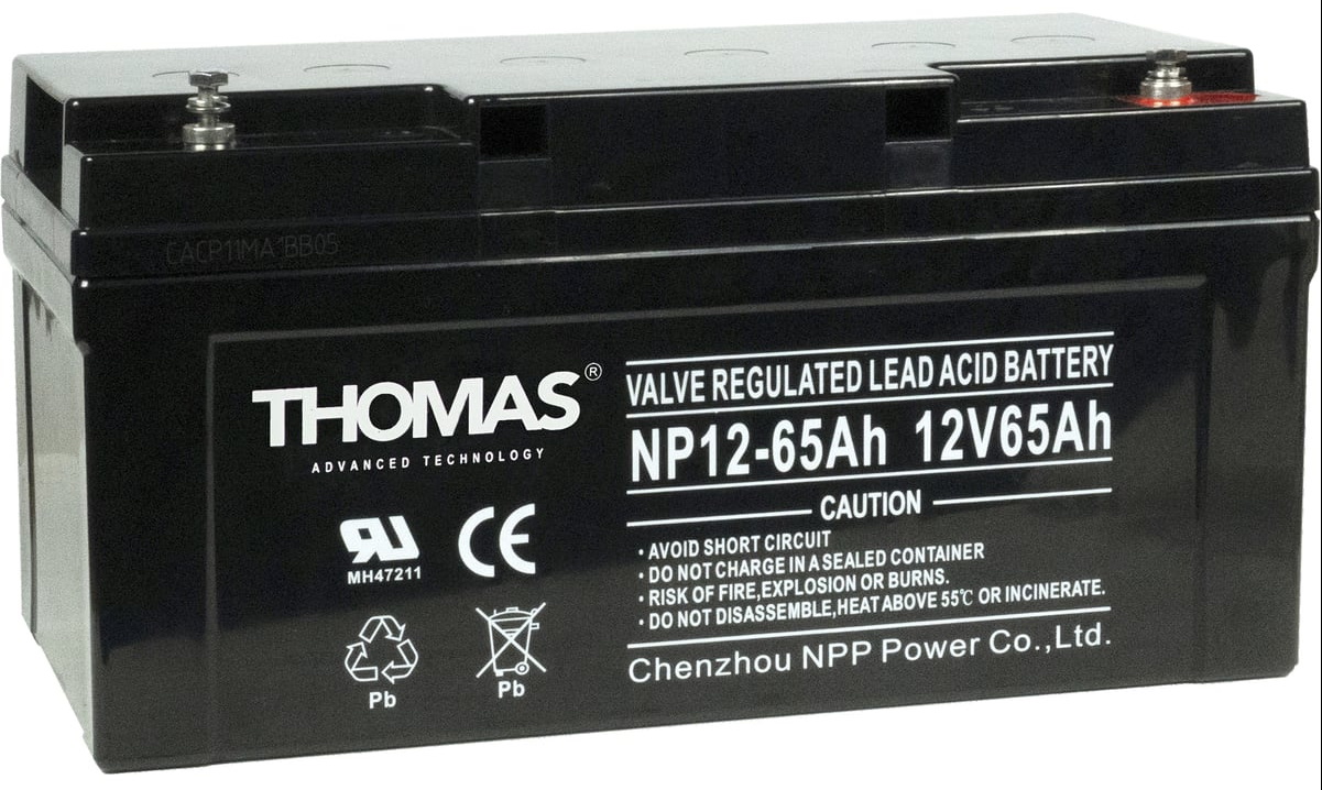 Изображение товара Батарея для ИБП Thomas GB12-65 12V65Ah Изображение товара Батарея для ИБП Thomas GB12-65 12V65Ah