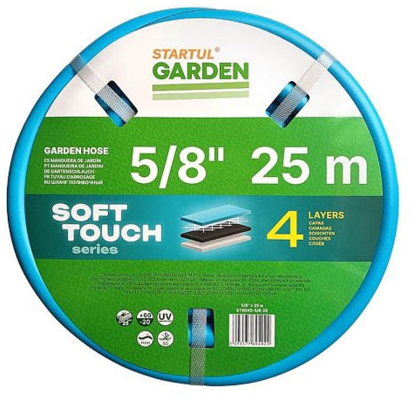 Изображение товара Поливочный шланг Startul Garden Soft Touch 5/8'' 25м для сада и парка Изображение товара Поливочный шланг Startul Garden Soft Touch 5/8'' 25м для сада и парка