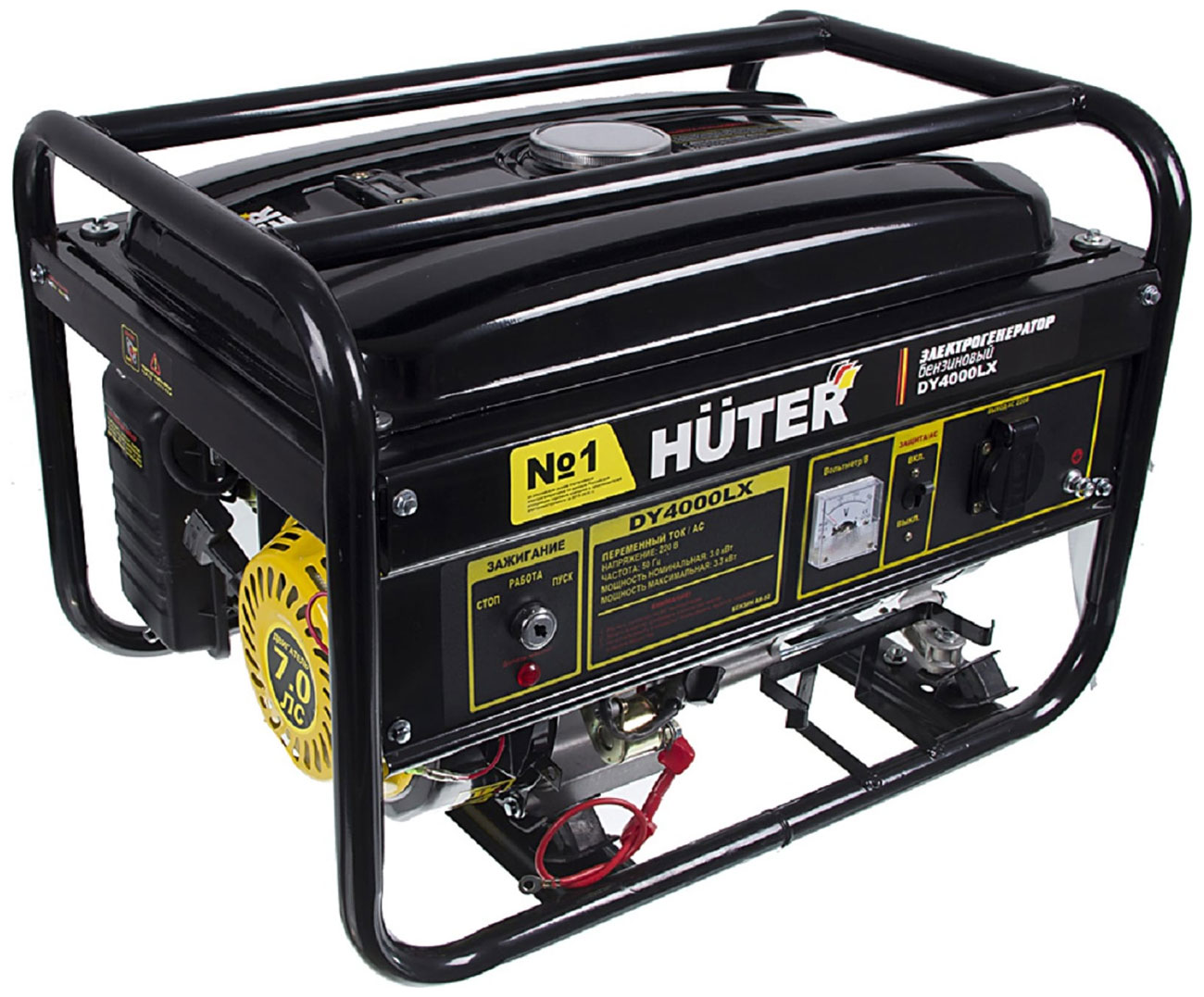 huter генератор бензиновый huter dy4000lx электростартер 64 1 22 Электрический генератор и электростанция Huter DY4000LX