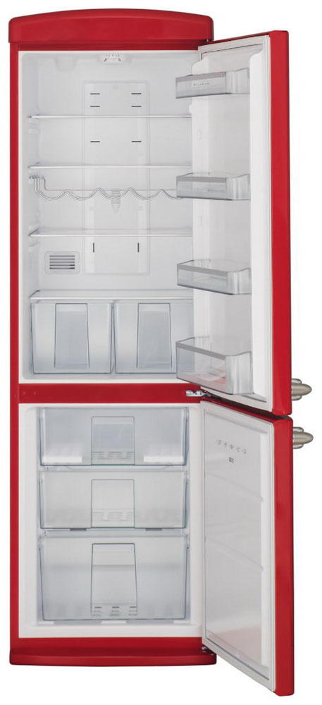 холодильник schaub lorenz slus 379 x4e Двухкамерный холодильник Schaub Lorenz SLUS 335 R2 ярко-красный
