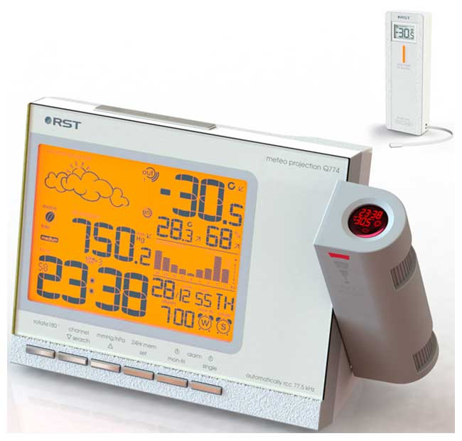 Проекционные часы с измерением температуры RST 32774 проекционные часы rst 88111