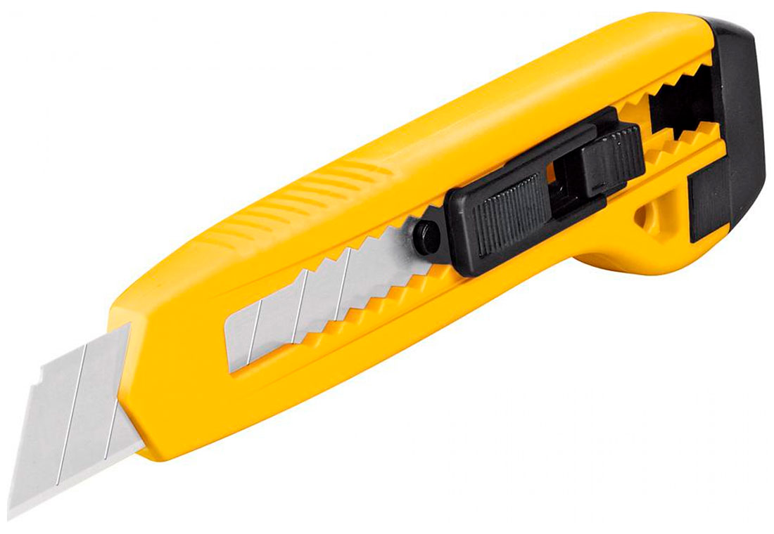 Изображение товара Строительный нож Truper CUT-6PB 150 мм выдвижное лезвие фиксатор надежный