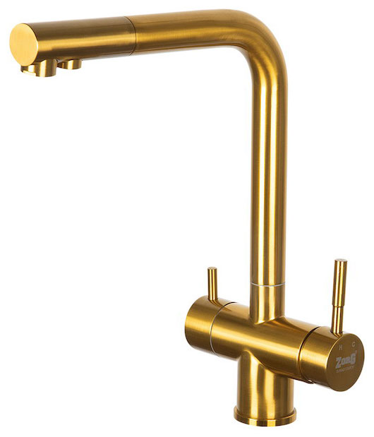 Изображение товара Кухонный смеситель Zorg SZR-7039 бронза с двойным каналом и керамическим картриджем