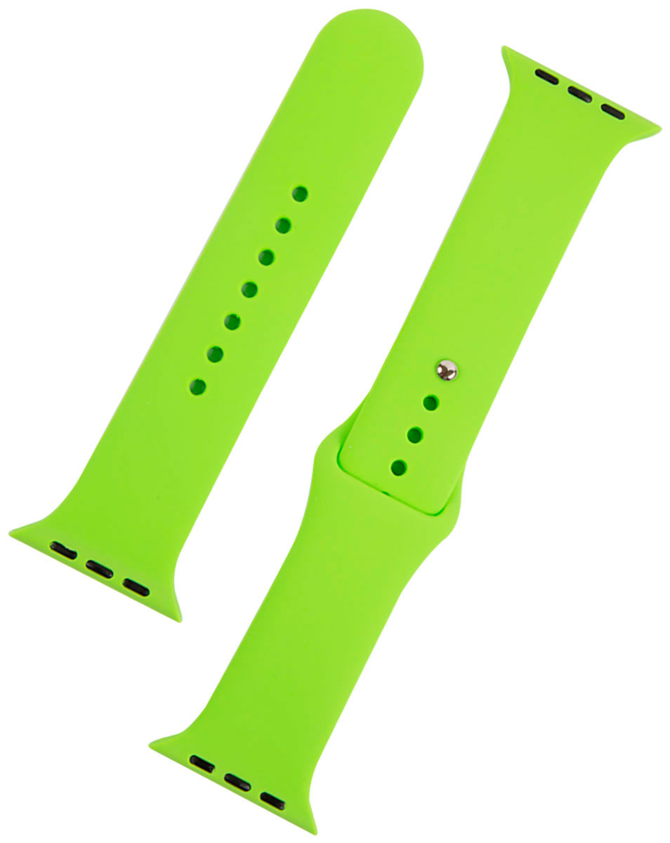 Ремешок силиконовый mObility для Apple watch - 38-40 мм (S3/S4/S5 SE/S6), зеленый ремешок red line силиконовый для apple watch – 38 40 mm s3 s4 s5 se s6 черный ут000027226