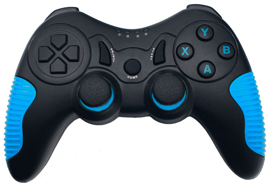 Игровой манипулятор, беспроводной Bluetooth Ritmix GP-033BTH Black Blue игровой манипулятор беспроводной bluetooth ritmix gp 051bth black blue