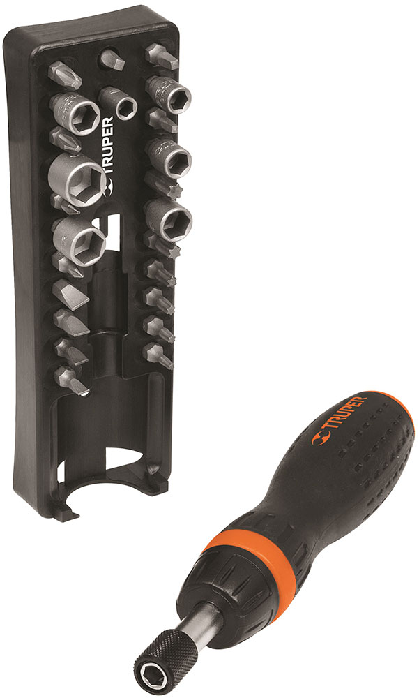 Изображение товара Отвертка Truper с трещоткой и битами JDM-24 18222