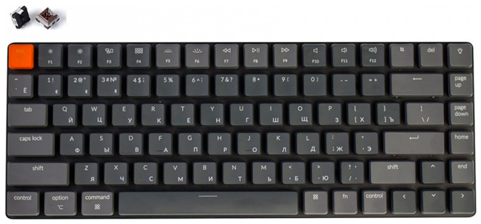 Клавиатура Keychron K3, Brown Switch беспроводная (K3E3) клавиатура keychron k6p j3 68 кл k pro mechanical brown switch rgb hot swap алюм рамка