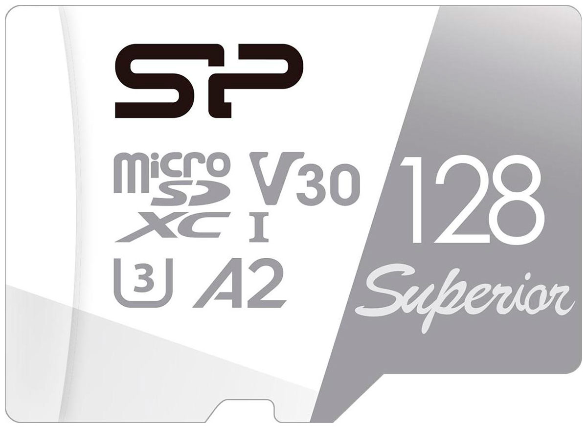 Карта памяти Silicon Power microSDXC 128Gb Class10 SP128GBSTXDA2V20SP Superior adapter цена и фото