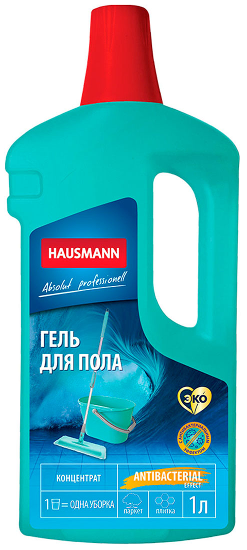 Гель для пола с антибактериальным эффектом Hausmann 1 л (HM-CH-01 004) гель для мытья пола с антибактериальным эффектом hausmann hm ch 01 002