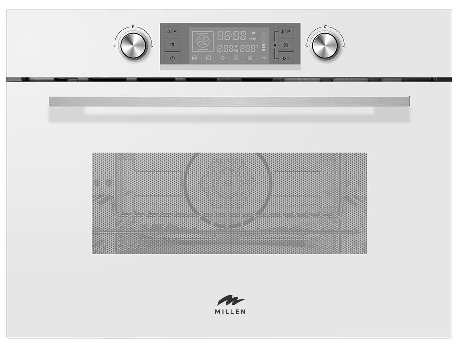 Изображение товара Компактный электрический духовой шкаф Millen MEOM 045 WH с функцией СВЧ