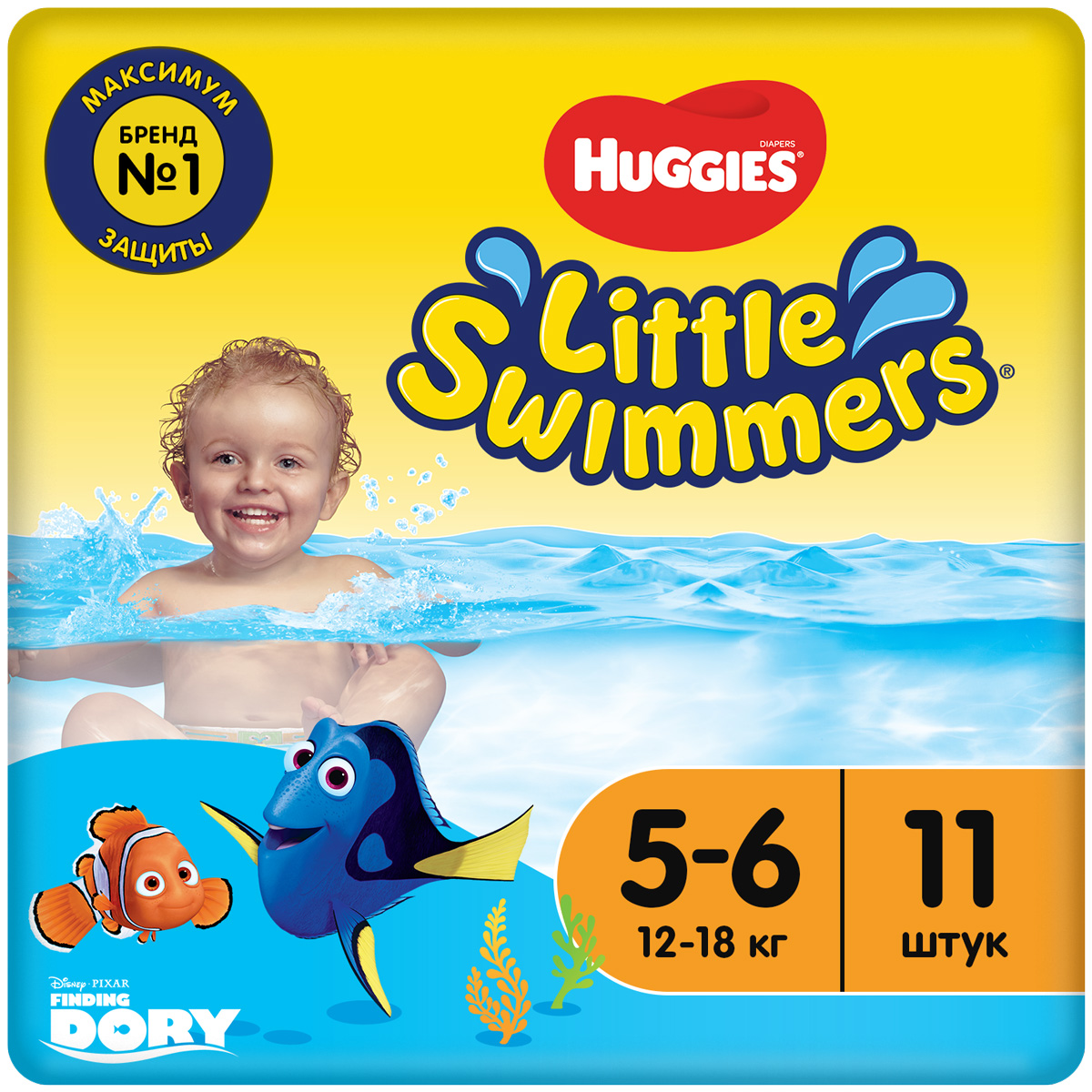 Трусики-подгузники для плавания Huggies Little Swimmers 5-6 12-18кг 11 шт.