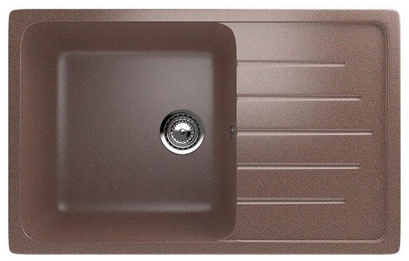 Изображение товара Кухонная мойка Ulgran U-400/терракот из искусственного мрамора для врезки на столешницу