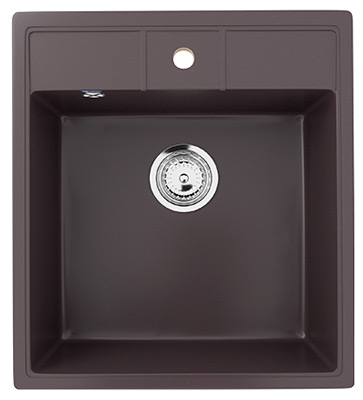 Изображение товара Кухонная мойка Ulgran U-406 шоколад 445х500 мм 1-секционная