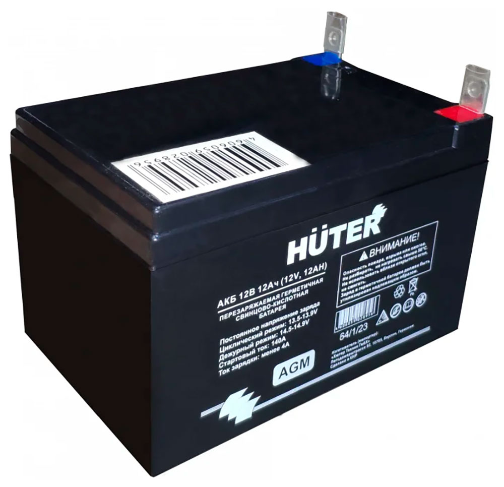 Изображение товара Аккумуляторная батарея Huter 12 В 12 Ач