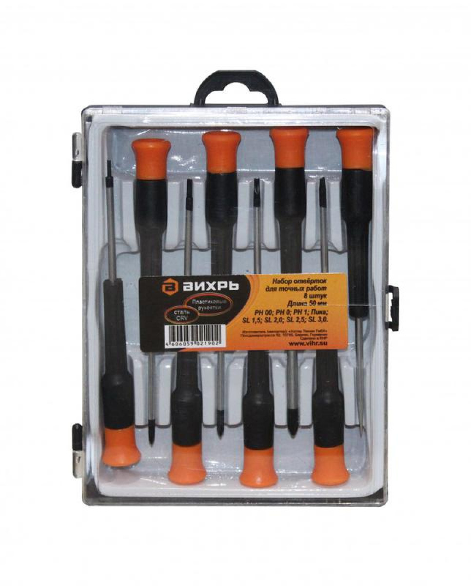 Изображение товара Набор отверток для точных работ Вихрь НОТ 8 73/6/2/12 - качественный инструмент для мелкого крепежа