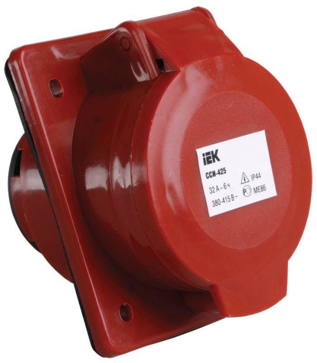 Изображение товара Изделия для электромонтажа IEK Розетка встраиваемая 32А 3P+E+N 380В IP44 ССИ-425