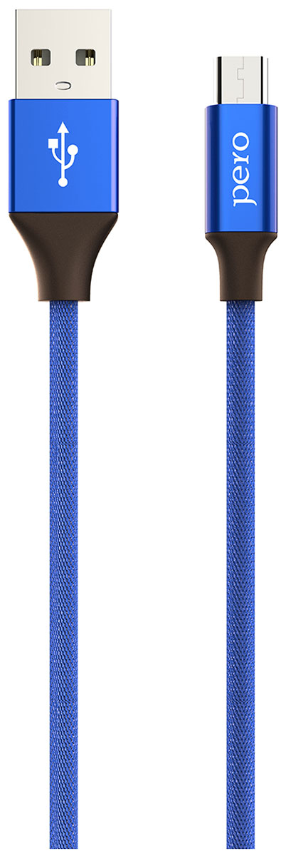 цена Дата-кабель Pero DC-02 micro-USB 2А 1 м синий